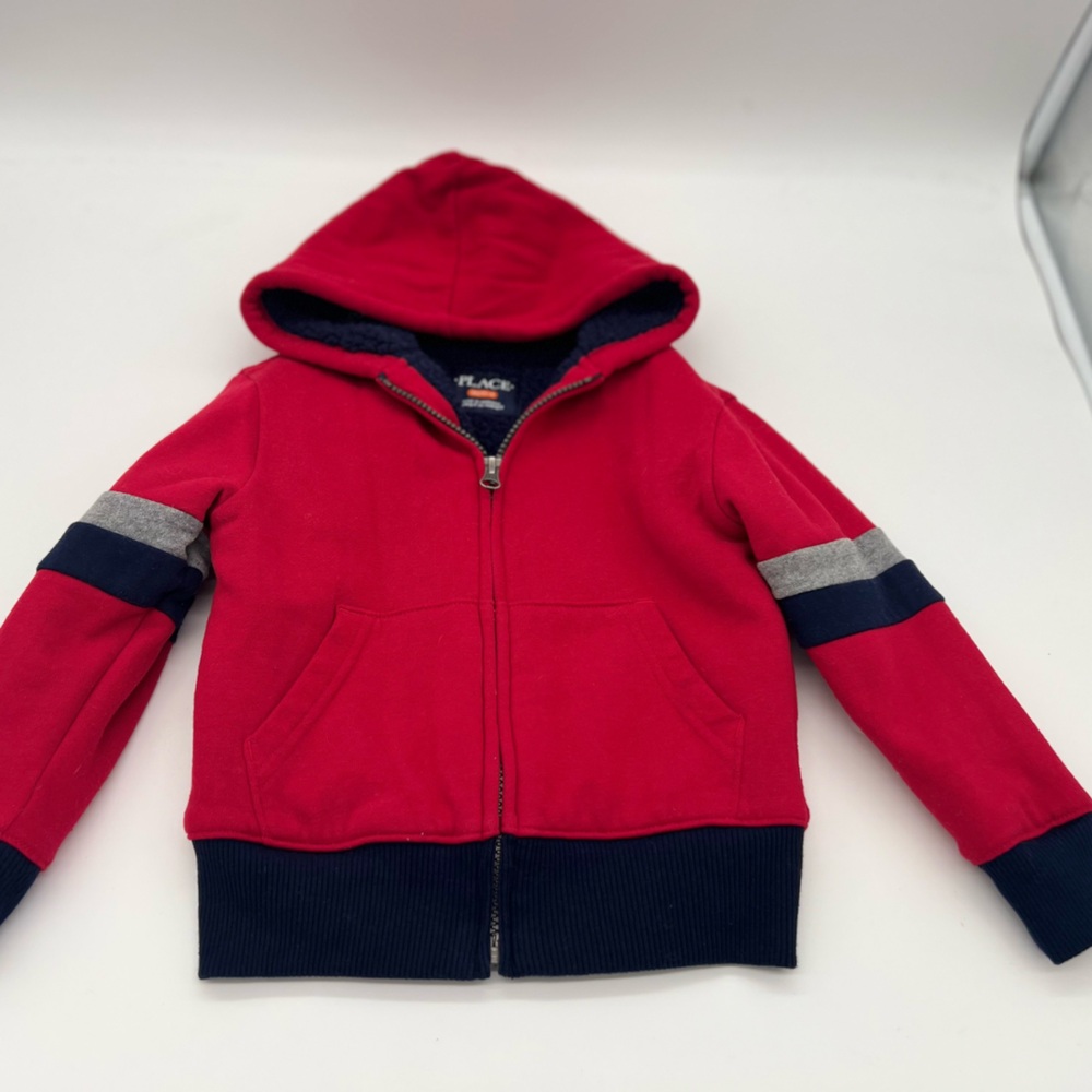 The Children’s Place Boys Red XS Sz 4 Hooded Warm Winter Jacket